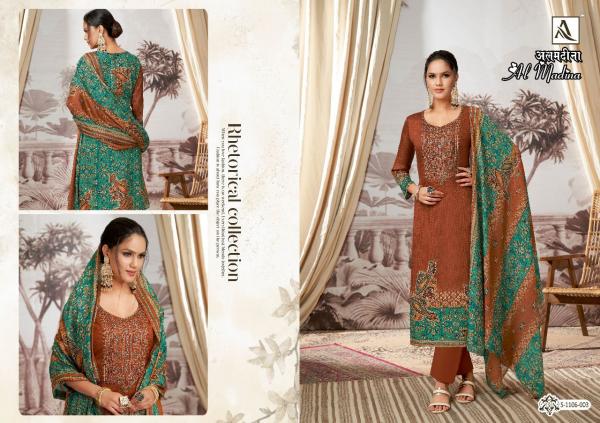 Alok Al Madina Jam Satin Designer Dress Material Collection